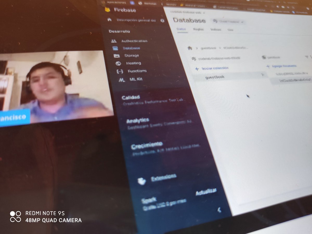 gdgvhsa's tweet photo. Estamos en vivo con Francisco que nos comparte sobre Web en #Firebase #firebasestudyjam https://t.co/YNpyVMsEZg