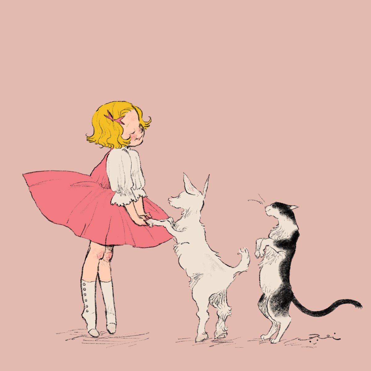 4月のカレンダーイラストでした くらはしれいのイラスト
