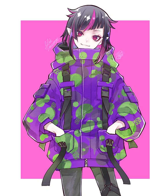 リリアはオーバーサイズで着こなして欲しいビーンズ・カモ
#ツイステファンアート 