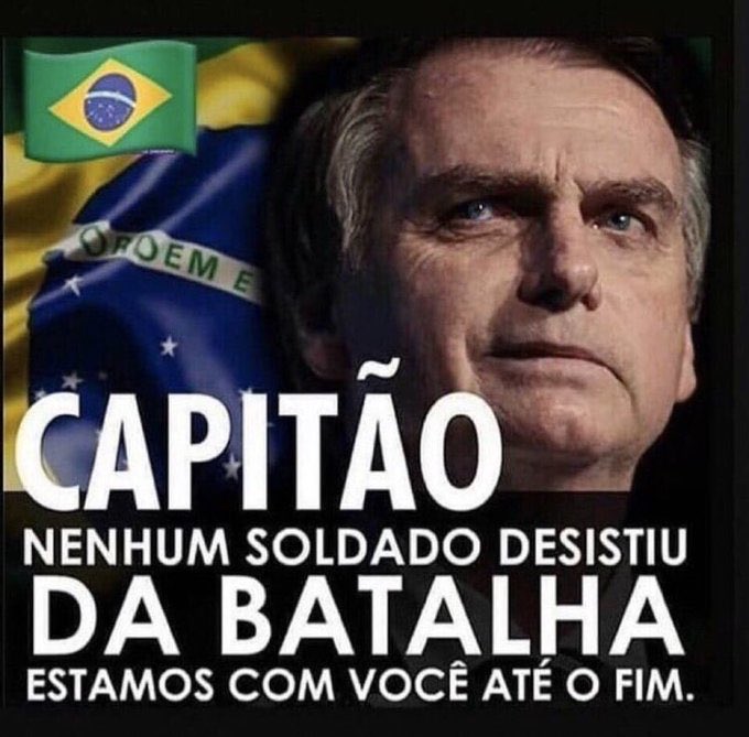 #DireitaRaizEBolsonaro estamos juntos com o nosso PR, até o final...