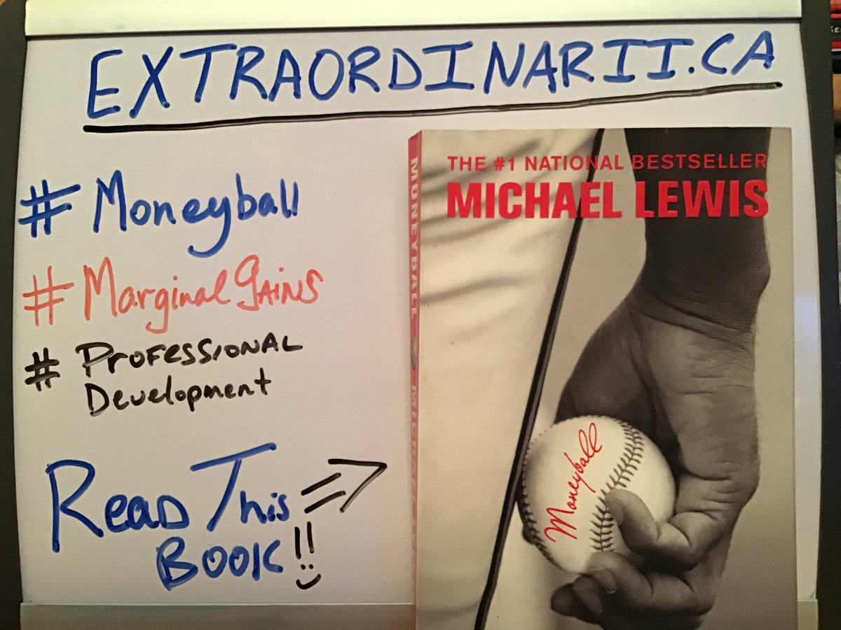 Inspirational Book #3: Moneyball --- Inspired my entire Professional Development Program on Incremental Growth thru Marginal Gains &amp; Helped me get to #1 on the AMAZON.CA Best Seller chart!!