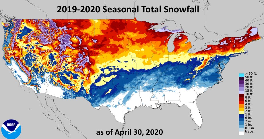 Snow Map Near Me Nws Eastern Region On Twitter: "Now That We Have Reached The End Of April,  Here Are The 2019-2020 Seasonal Snowfall Totals At Nws Climate Sites Across  The Eastern Us, And A Map