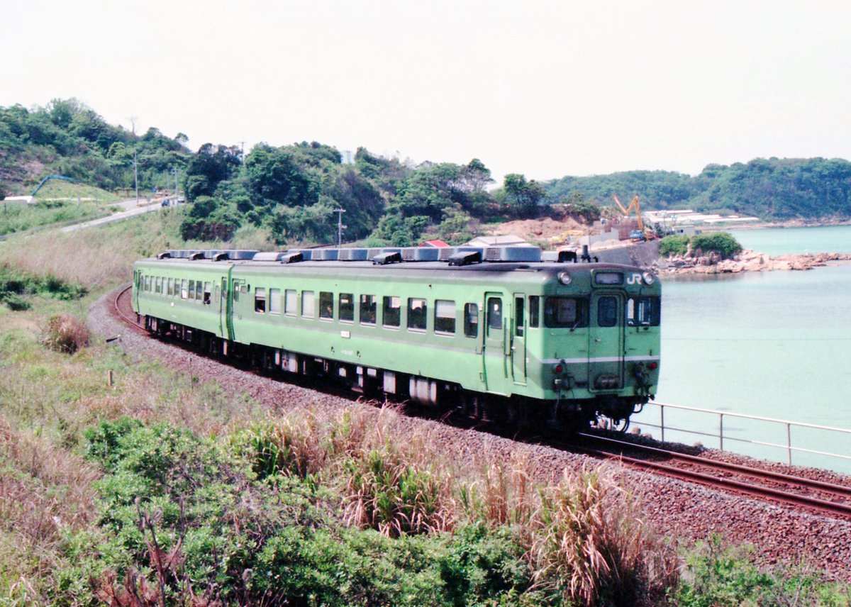 山陰本線のキハ58新広島急行色 「さんべ」の間合い普通 1994年