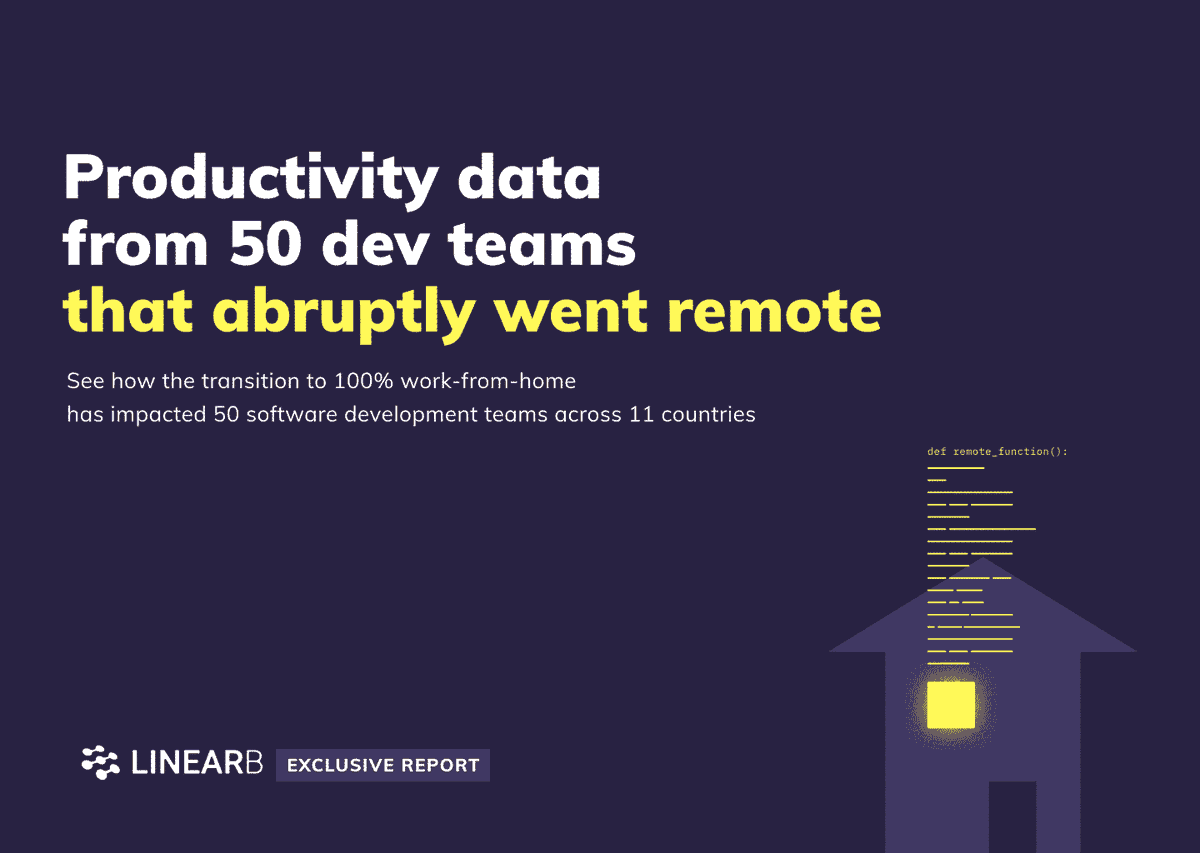 The LinearB guys looked at what happened to software productivity over 50 teams as they went abruptly remote. Data! Take a look here: buff.ly/3bUfpMh #WFH #startup #leadership #coaching