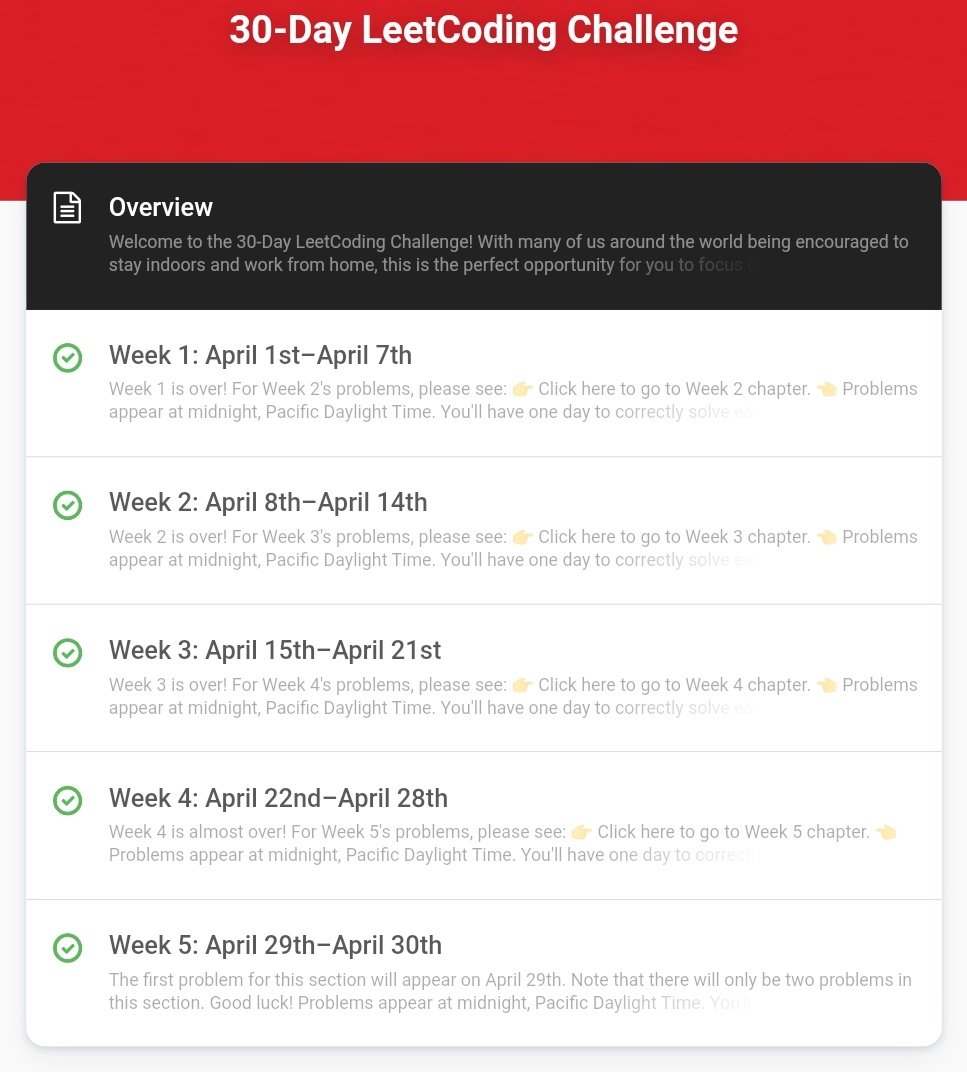 archanaserver's tweet image. 30 days streak on #30DayLeetCodingChallenge 💃 - that was fun, amazing and challenging.🎉 Daily learned a lot and cleared many concepts of Data Structure and Algorithms.♥️
Aha! already jump into the May LeetCoding Challenge🙈 
#30DayChallenge #QuarantineTime #100DaysOfCode