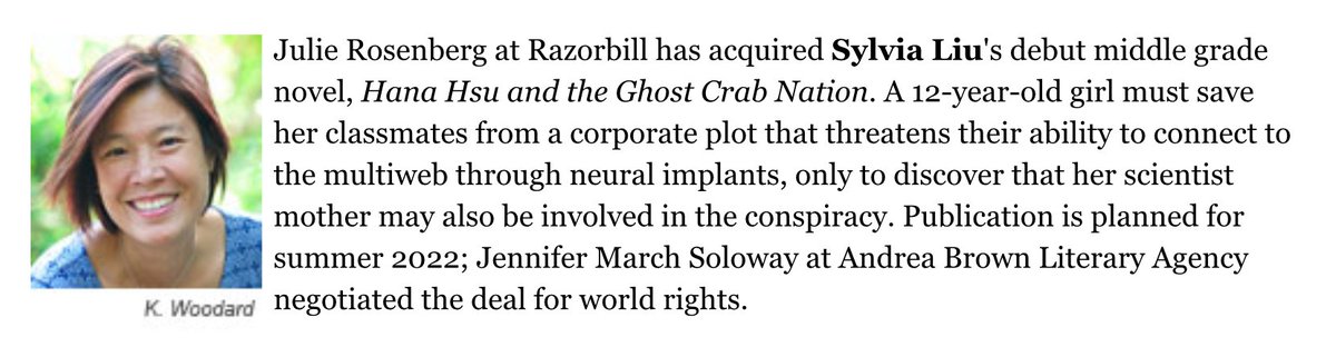 artsylliu's tweet photo. Iβm SO excited HANA HSU AND THE GHOST CRAB NATION will be a book, with @JulieARosenberg at @RazorbillBooks! A girl fights a neural-net conspiracy with the help of new friends, hackers & bird bots. Thank you @marchsoloway for finding the perfect home for my story. π¦π¦π https://t.co/pYgPKxhtru