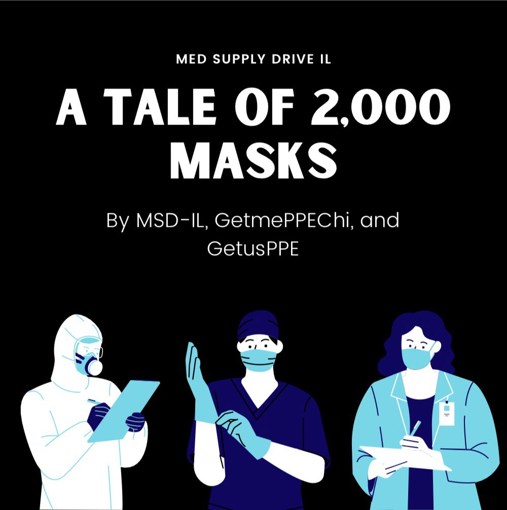 IllinoisMSD's tweet photo. MSD-IL helped donate 2,000 masks to hospitals all over the state this week alongside @GetMePPEchi and @getusppe. Check out this tweet to see what we were up to! This fight isn’t over yet. #covid19 #PPEshortage #PPENow https://t.co/V6zBt7AK7S