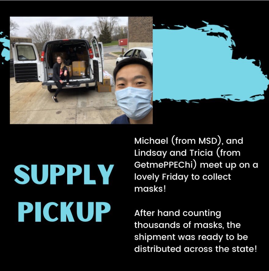 IllinoisMSD's tweet photo. MSD-IL helped donate 2,000 masks to hospitals all over the state this week alongside @GetMePPEchi and @getusppe. Check out this tweet to see what we were up to! This fight isn’t over yet. #covid19 #PPEshortage #PPENow https://t.co/V6zBt7AK7S