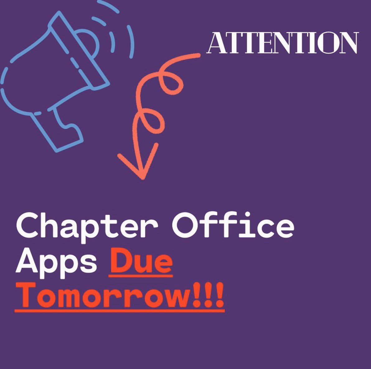 Make sure to get your applications in !