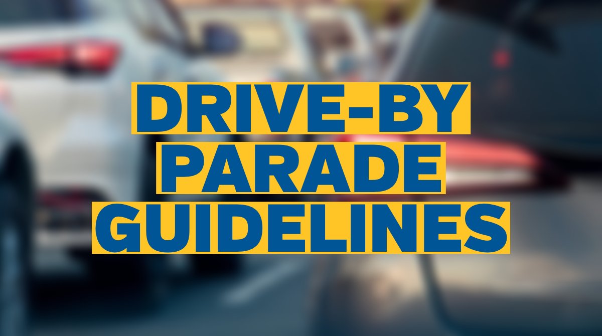 cityburlington's tweet photo. The City of Burlington is asking residents to please keep drive-by parades and processions at a smaller scale (parades larger than five vehicles at a time are prohibited by the province under emergency orders). ⤵️ #BurlON https://t.co/eI7a3dST4e