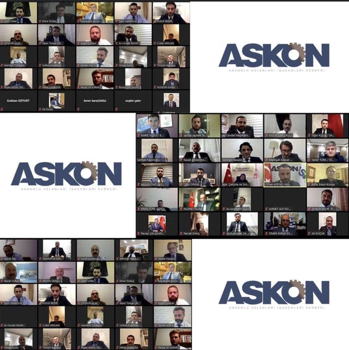Aile, Çalışma ve Sosyal Hizmetler Bakanımız  Sn. <a href="/ZehraZumrutS/">Zehra Zümrüt Selçuk</a>, Bakan Yardımcısı Sn Ahmet Erdem,ASKON Genel Başkanımız Sn. <a href="/orhanaydin/">Orhan AYDIN</a> Başkanlığında Yk üyeleri ve İl Başkanlarımız ile birlikte Covid 19 un İş hayatımızdaki etkilerini konu alan toplantımızı gerçekleştirdik.