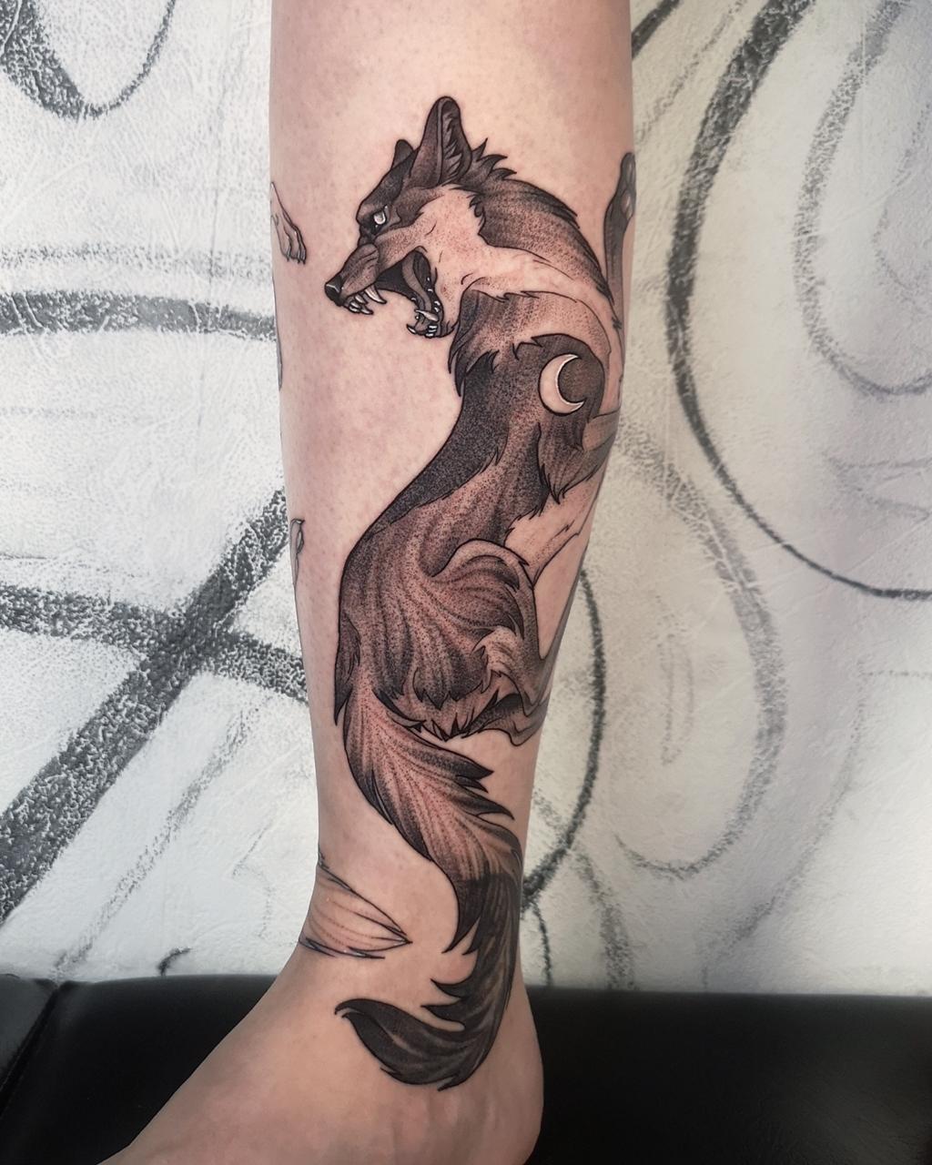 The Wolves of Ragnarok  a tattoo by Northern Black