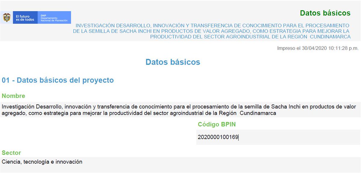 Luisfelig's tweet photo. Después de un largo esfuerzo logramos transferir al DNP este proyecto para "Desarrollar procesos de I+D+i para fortalecer la cadena productiva del Sacha Inchi en el Departamento de Cundinamarca". Ojalá logremos conseguir el financiamiento solicitado. @SachaColombia @SachaCoopCol https://t.co/zDAArS5MOo