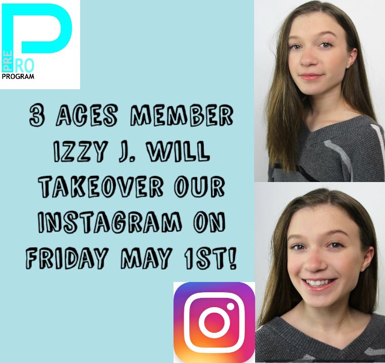 PrePROprogram's tweet image. Tomorrow! 3 Aces member Izzy J. will takeover our Instagram story! Make sure to keep checking our story throughout the day to see a day in her live! #instagram #instagramtakeover #insta #ig #dance #dancelife #dancer #dancing #dancerlife #dancechallenge #dancevideos #lifestyle