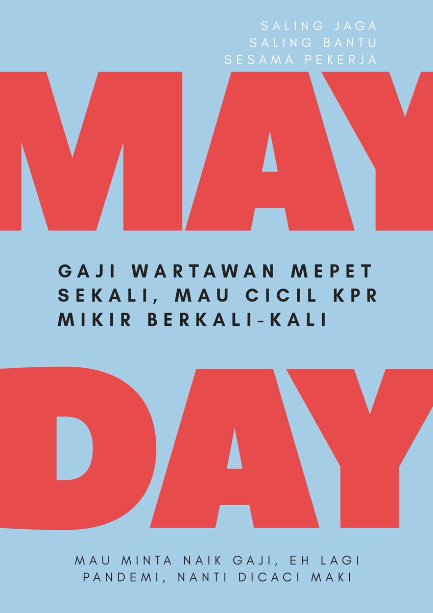Pak Menteri, Tolong Naikkan Gaji Kami! 

Mau cicil KPR nih pak, rekening koran tak lolos seleksi, terlalu kecil katanya, padahal harga rumah 300 jeti, gak ada subsidi

#AkuKapanRabi
#MayDay2020 
#IroniPandemi
#AtasiVirusCabutOmnibus
