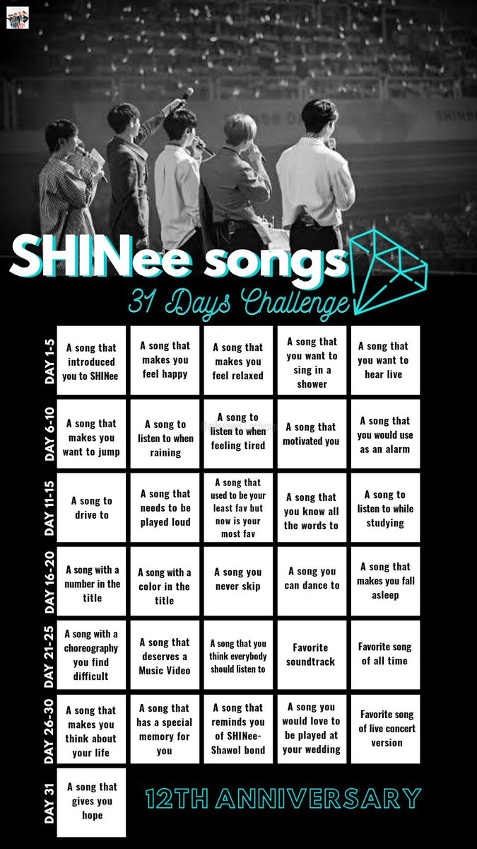 ┏━            •◦இ•◦          ━┓ 31 Days Challenge with SHINee┗━            •◦இ•◦          ━┛ @SHINee's songs #SHINee_31DaysChallenge #31DaysChallengewithSHINee #SHINee  #Onew  #Jonghyun  #Key  #Minho  #Taemin @shinetter