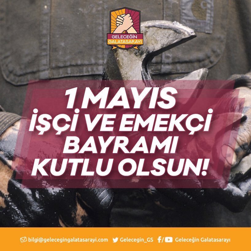 Gelecegin_GS's tweet photo. Tüm emekçilerimizin #1Mayıs İşçi Bayramını Kutlarız! #1MayısİscininEmekcininBayramı #GeleceğinGalatasarayı https://t.co/GmaPjaNh88