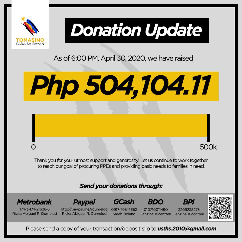 TomasinoPSB's tweet photo. Your overwhelming support has brought us here. We finally reached our target mark and we are extremely grateful to everyone who made this possible! 🙏🏻🙏🏻🎉🎉 https://t.co/iApMa7ZgTm