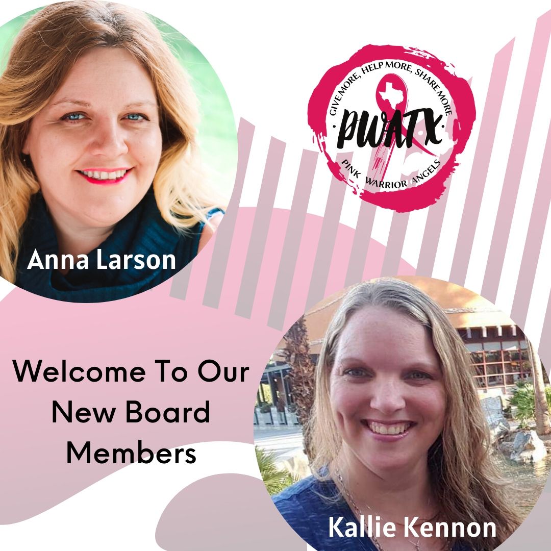 angels_warrior's tweet photo. Welcome to our new board of directors for Pink Warrior Angels of TX. Our BODs play a vital role in PWATX as they are all volunteers leading programs, community outreach, financial assistance program and more ￼for the organization.   Help us welcome Anna Larson and Kallie Kennon https://t.co/rAltcvJkv3
