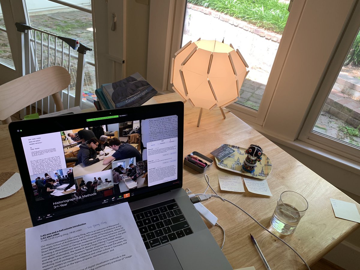 What it looks like to chair a session at the @SAH1365 annual meeting, not-in-Seattle, this year. (Great session on #digitalpedagogy for #architecturalhistory) #SAH2020 #VirtualConference