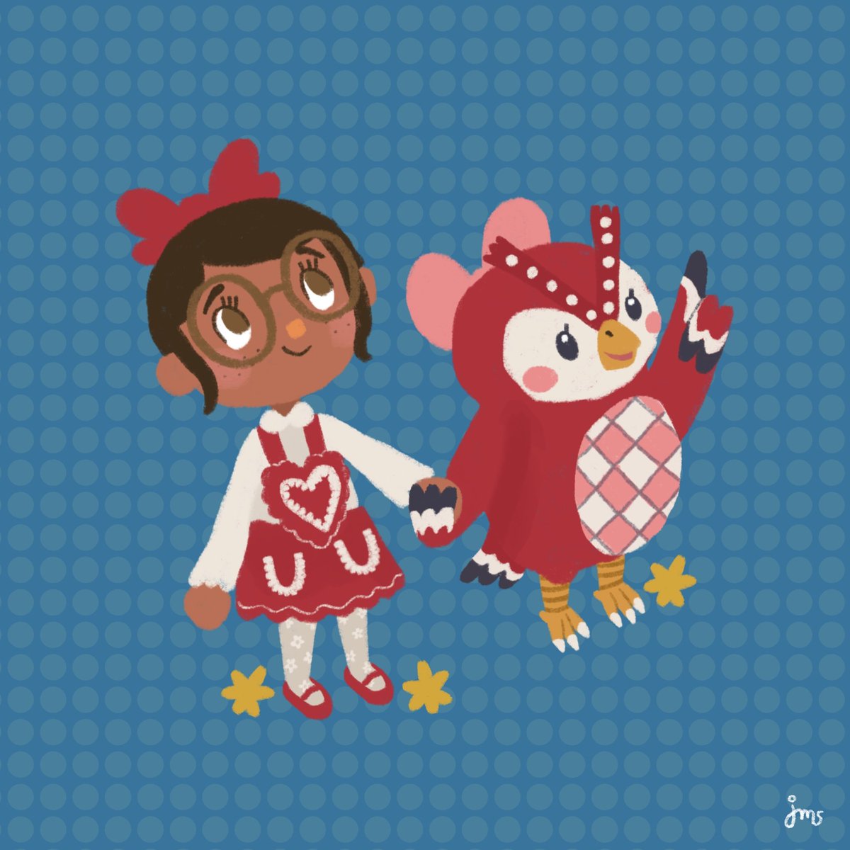 intersteIIIar's tweet image. I commissioned @jmscrossing to draw me and Celeste doing what we love: stargazing! 💖🌟💖 I'm so happy with it, I can't stop looking at it 🥺