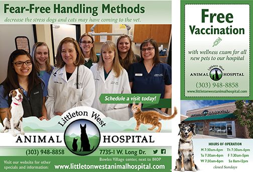 QCSWMag's tweet image. Decrease the stress your furry friend may have when going to the vet by bringing them to Littleton West Animal Hospital. They are dedicated to  preventative whole health for pets, and respectful, clear and consistent communication with clients. buff.ly/2FpK44T #shoplocal