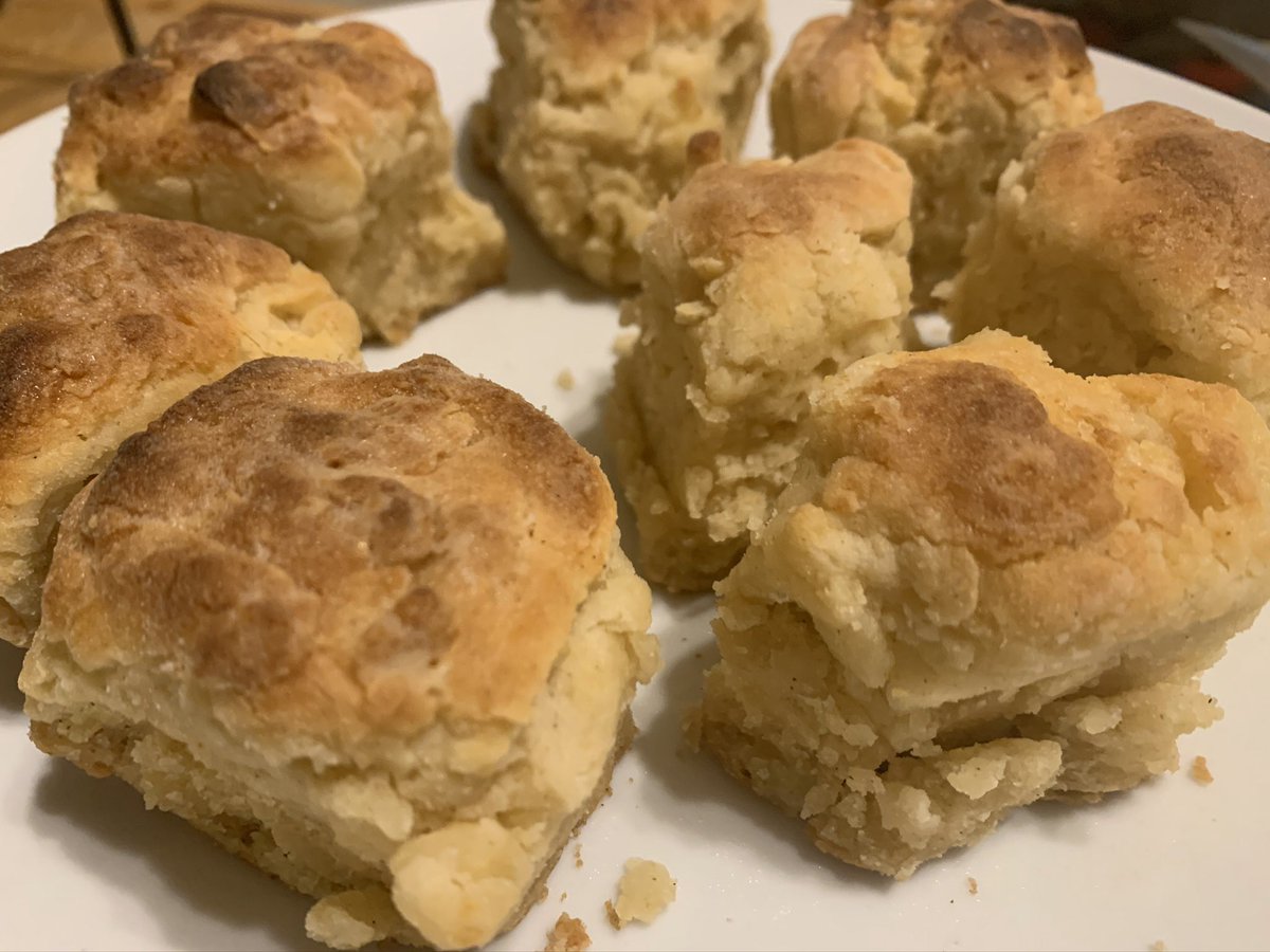 Also, I made some blueberry muffins and some biscuits 