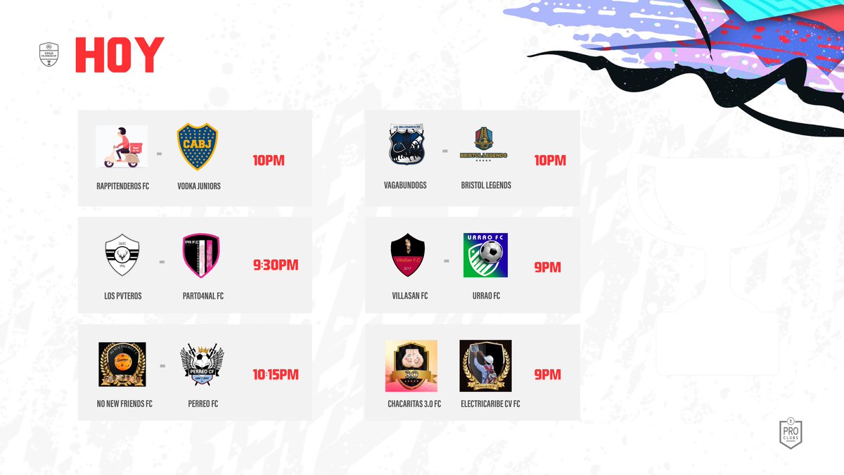 FIFAColombiaCup's tweet photo. ¡SE DEFINE LA COPA!

Estos son los partidos de los octavos de final del #FIFAColombianCupPRO  que se jugarán el día de hoy. 

@VillasanFC y @UrraoFC abrirán la jornada, y a la misma hora Chacaritas FC y @ElectricaribeC definirán el segundo clasificado a cuartos 🏆

#QuedateEnCasa https://t.co/mtFtDrDhmd