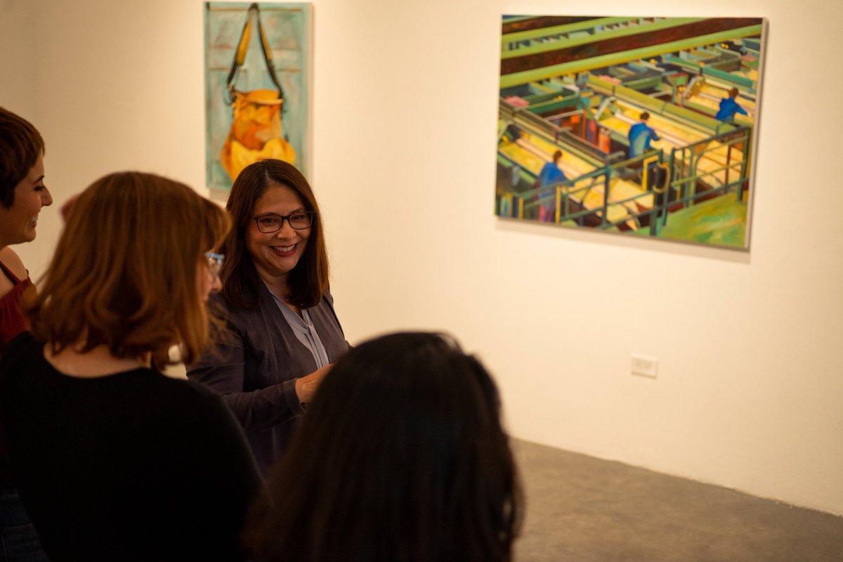 LauraHendrixArt's tweet photo. The culmination of two years of hard work. The photo was taken during my thesis exhibition opening at Otis College of Art and Design on January 27, 2020.  
Photo credit Cassia Reynolds https://t.co/BpvJo2X8Bk