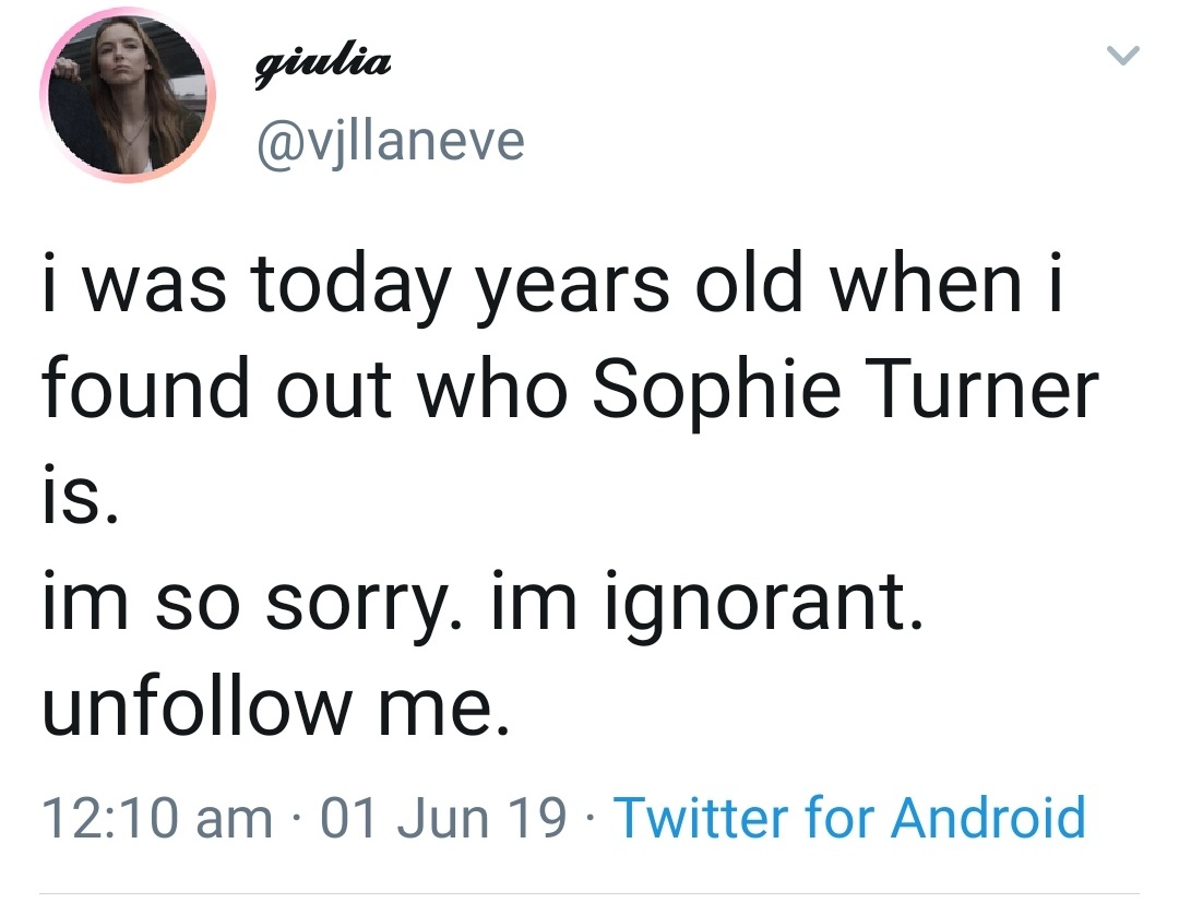 Happy almost first birthday to when i found out who Sophie Turner was 