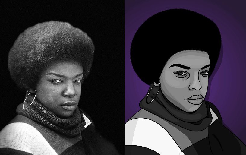 jacquie_gray's tweet photo. I absolutely 💜 LOVE 💜 this custom cartoon work of me commissioned by @tporterlogodzn . He captured every part of my Black Beauty and spared no detail!! Times like this we need to support our #BlackOwnedBusiness entrepreneurs and help give back wherever we can. ✊🏾 https://t.co/tyEu6vFJSo