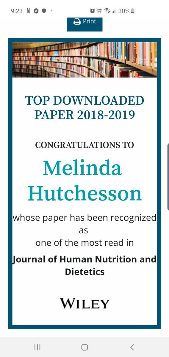 Our paper demonstrating an association  between higher diet quality and better academic achievement in uni students was one of the top downloads in @JHNDEditor in 2018-19. <a href="/WhatnallMeg/">Dr Megan Whatnall</a> @DrTracyBurrows
<a href="/amandapatuon/">Amanda Patterson</a> <a href="/UONnutrition/">UON Nutrition</a> doi.org/10.1111/jhn.12…