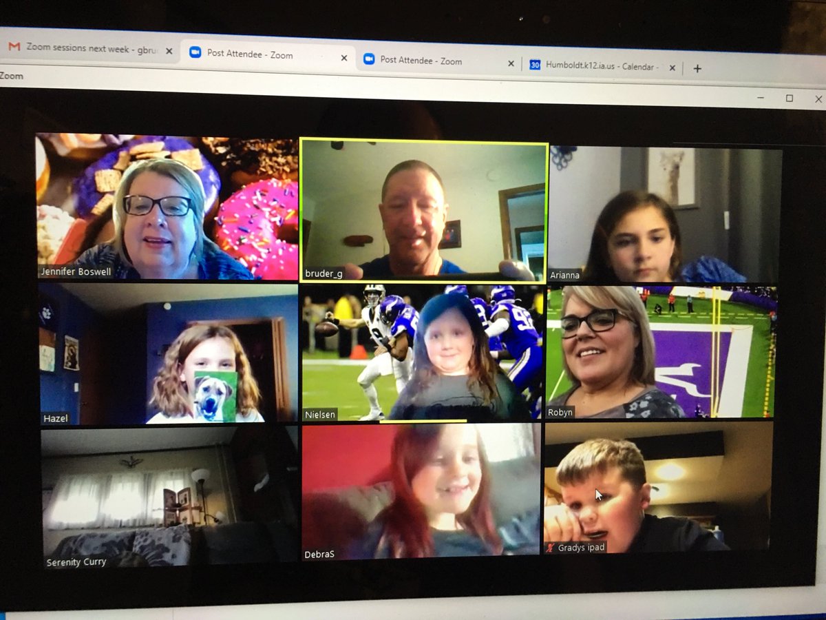 My 13th Zoom today was with Mrs. Boswell’s 2nd graders. Miss you all so much.