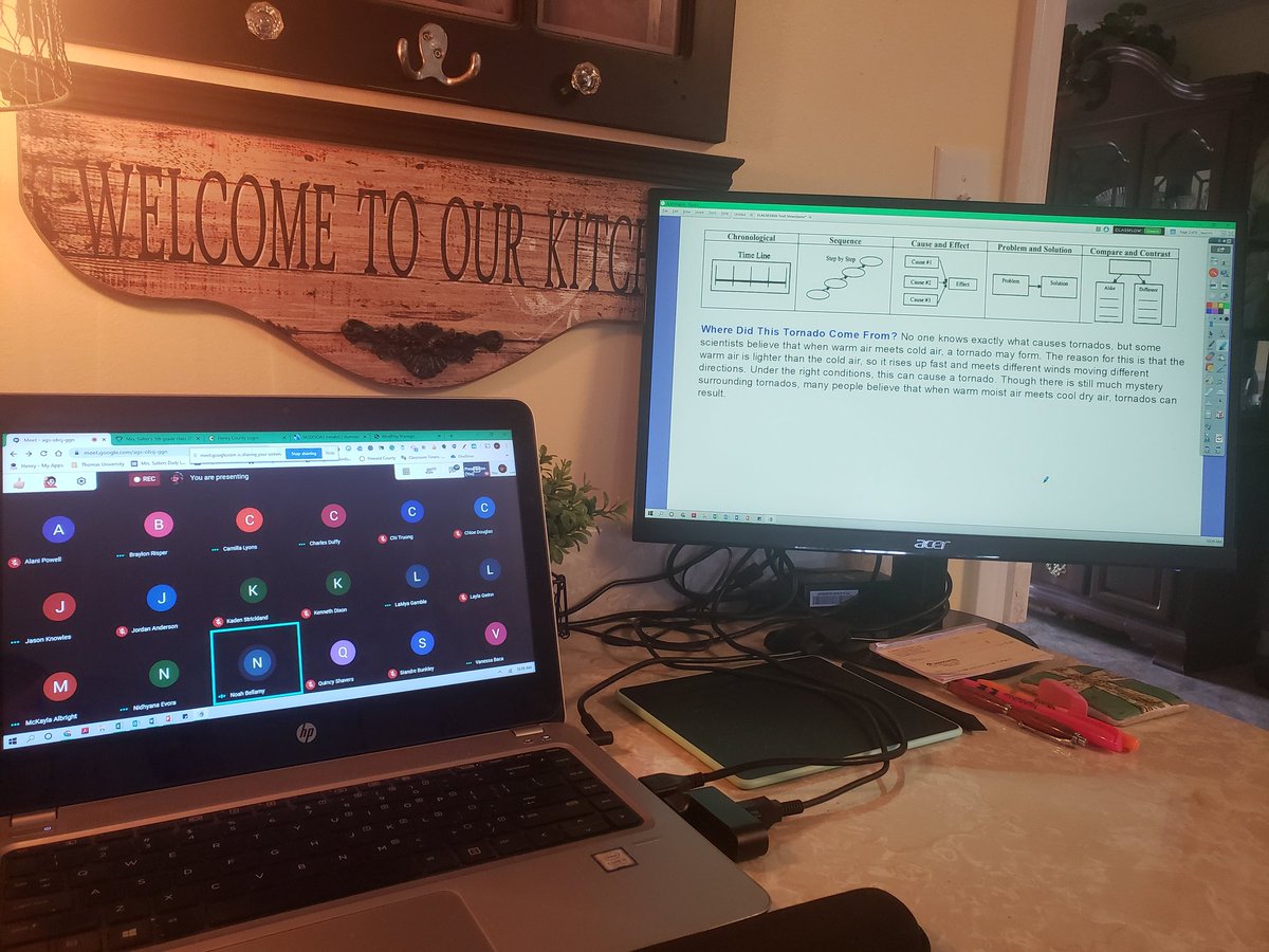 stacyrsalter's tweet image. Students did a great job reviewing text features today.  Great discourse and participation.   We had @Ctruong9 drop in to help guide students thinking and field chat responses. Teamwork! Thanks Ms.. Truong! @ElaHcs #RemoteLearninginHenry