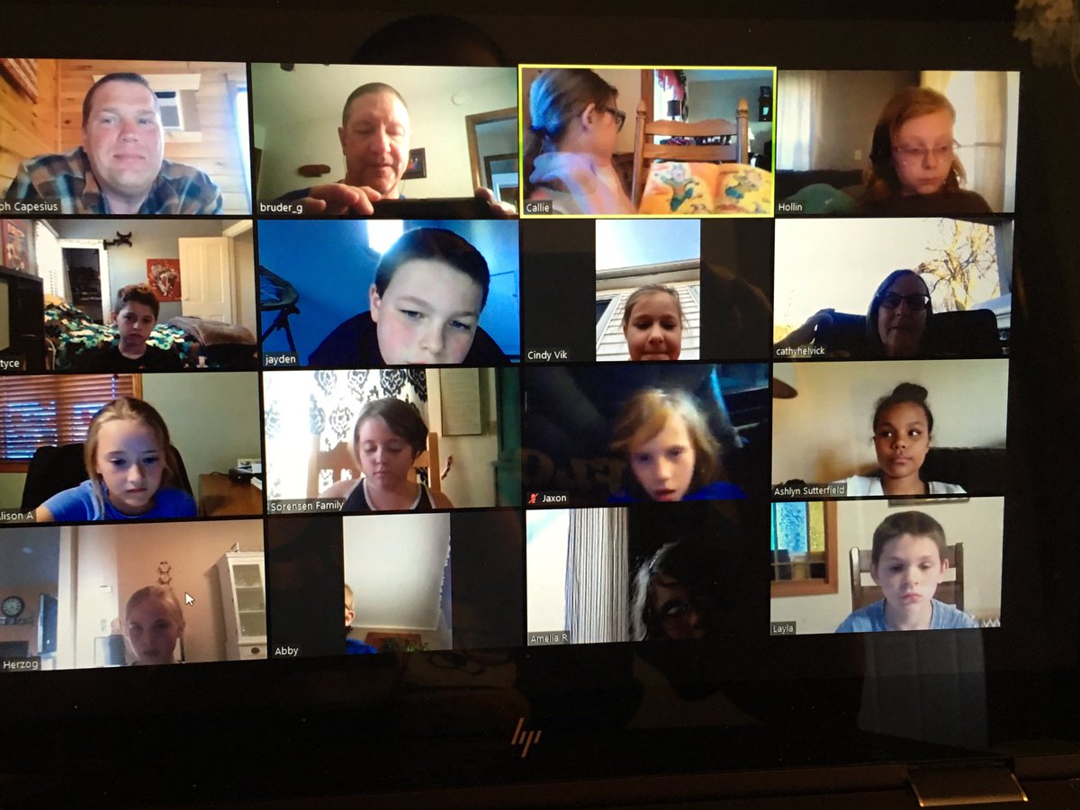 Wonderful Zoom with 3rd graders from Mr. Capesius’ class. Very special hearing Callie reading to us.