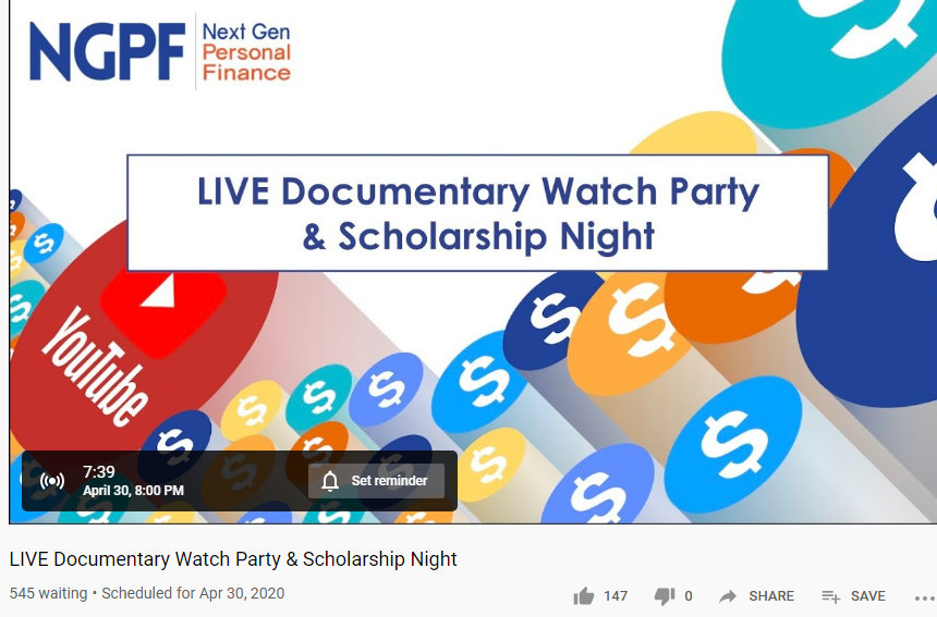 moneytalk1's tweet photo. Interesting take-away From @NextGenPF Watch Party: "Everything about the subject alters lives for the better." #MostImportantClass https://t.co/rm47h3OxXo
