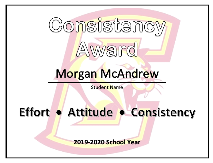 c1stogastrength's tweet photo. The S&amp;C Consistency Award goes out to Morgan McAndrew for the 2019-2020 School Year! She is always improving herself in the Cougar Den and has a few Powerlifting awards to prove it! Great job Morgan! https://t.co/KaVYuCOB2d