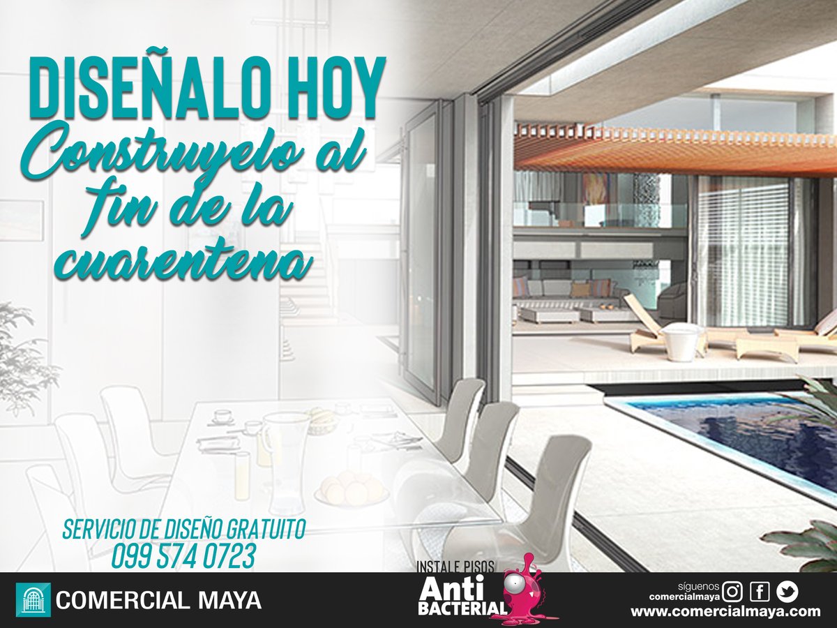 Diseñalo hoy y construyelo al fin de la cuarentena.
Servicio de diseño gratuito 👍🏻
#QuédateEnCasa 🏠👨‍👩‍👧‍👦
#ComercialMaya #Ambato
comercialmaya.com
