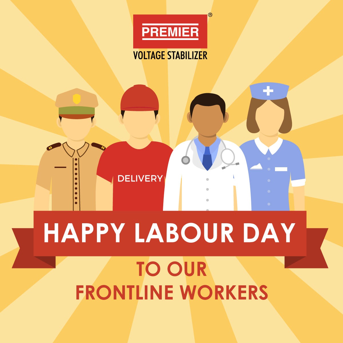 PStabilizer's tweet photo. It's the day to salute the hard work and dedication of strong willed people around us.
Happy Labour Day!

#PremierVoltageStabilizer #LabourDay #StayHome #StaySafe #LoveDuringLockdown #Family #FamilyTime #socialdistancing #socialdistance #covid19 #coronavirus #HandSanitizer https://t.co/5FQ7dI6peL