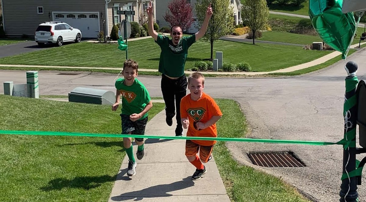 PRSchools's tweet photo. One neighborhood didn't let anything stop the 5K Superhero Run. See the video they made: https://t.co/cGMQyGWLPM https://t.co/4KtRlqC5HQ