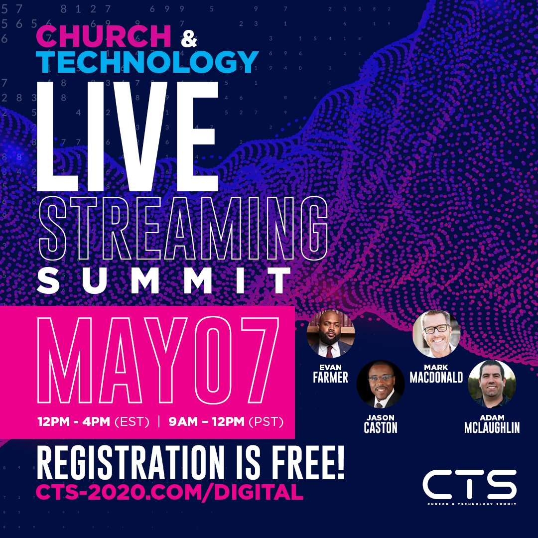 TechChurchConf's tweet image. Join Us May 7th for an exciting day of  #churchGROWTH at the live digital Church &amp;amp; Technology Summit. cts-2020.com/digital  &amp;lt;~~ Register #donations #livestreaming #SocialMedia #DriveTraffic #content