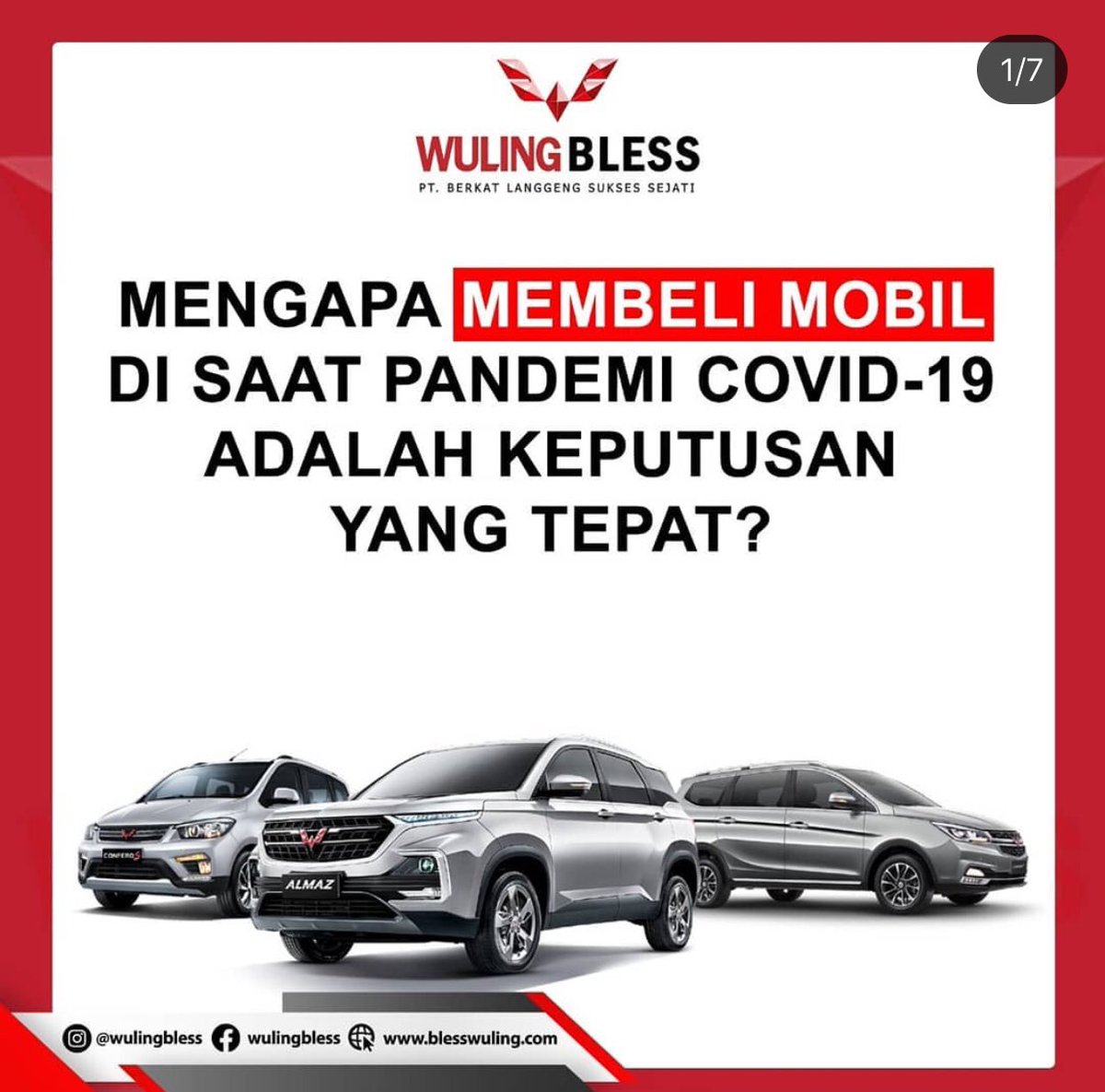 Ken_Hamada81's tweet photo. Inilah bbrp Alasan yg Sangat Tepat dan Masuk Akal kenapa Harus Beli Mobil WULING di Saya Sekarang ini

info, Promo, Test Drive, Pembelian:
08179763666

@WulingMotorsID 
#wulingsalesteam #wulingblessbasra #wulingbless https://t.co/WebPdh7ZiD