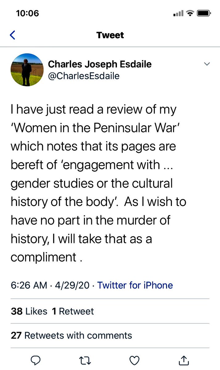 cliogator's tweet photo. I’ve been proudly murdering history since 1994. #CivilianWar #HouseholdWar #GenderAlwaysMatters https://t.co/Ait6OoNPp1