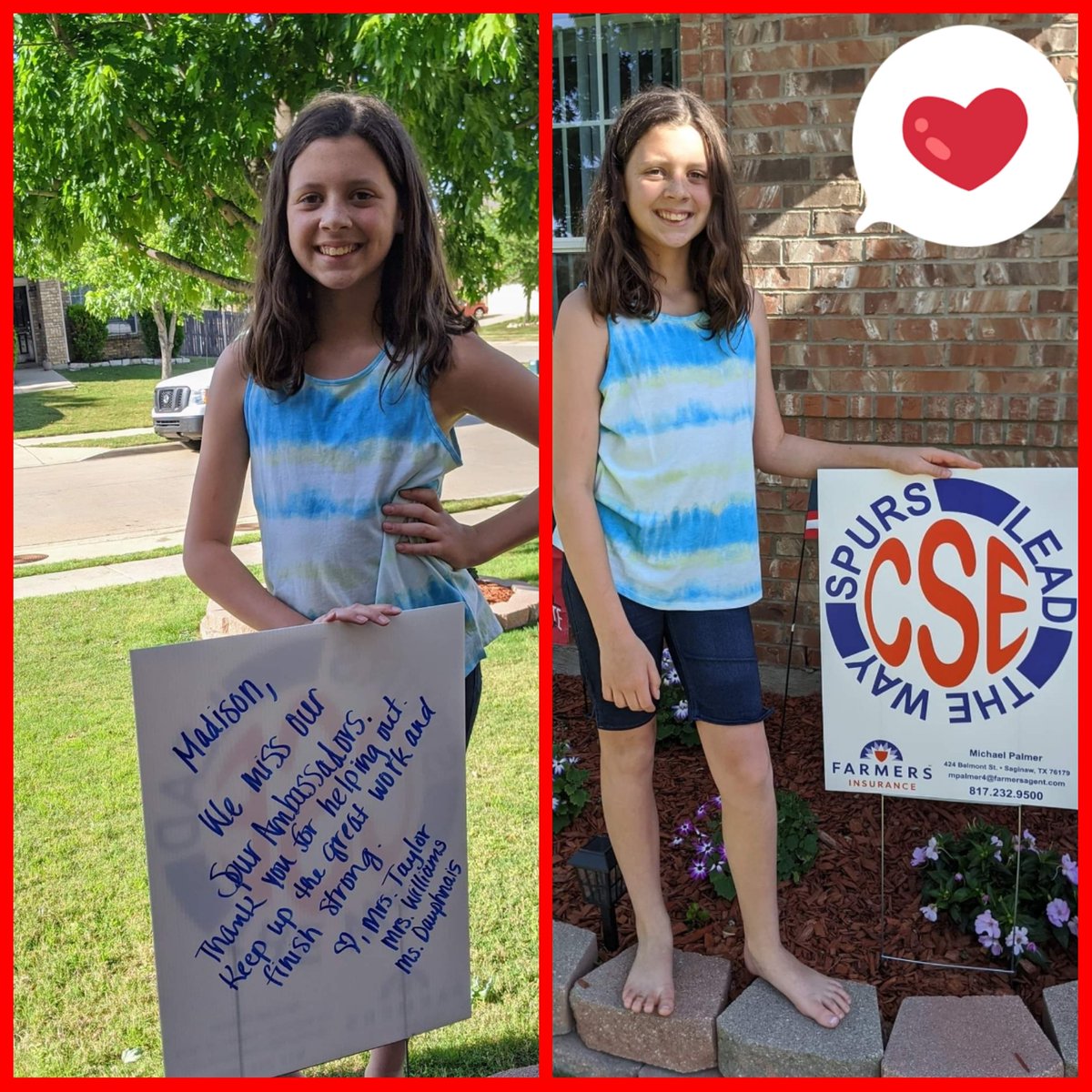 CounselingCses's tweet photo. Our Spur Ambassadors were super excited to find a surprise in their yard today! We are so glad we could bring a little sunshine to you!🌞We love and miss you dearly!💙🤠❤ #itsaspurthing #EMSproud @mmendellAP @EMSCounseling @EMSISD https://t.co/8YsbZ2PVyt