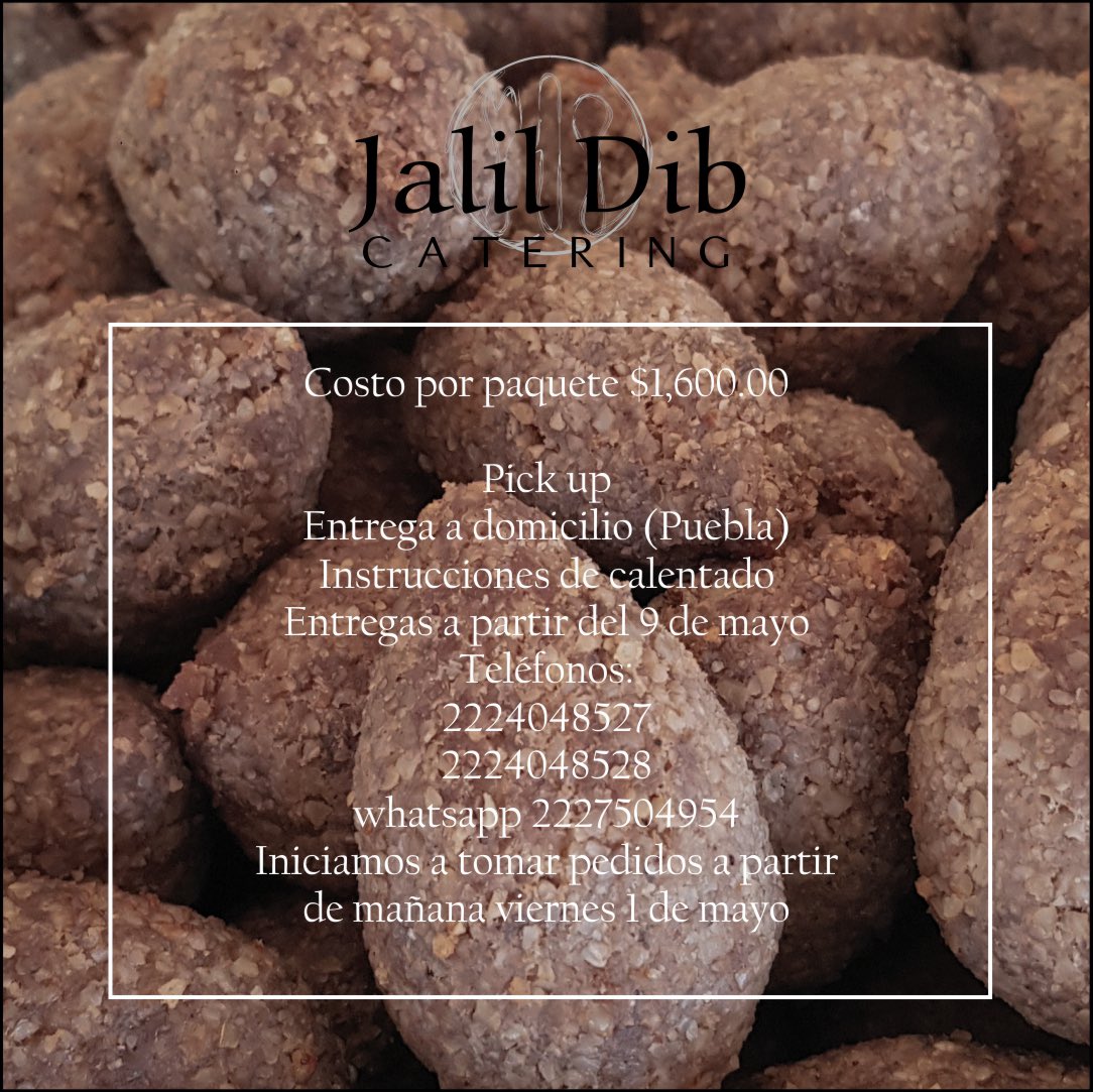 maris_jalil's tweet photo. Para #Puebla.
.
Para celebrar el #diadelasmadres regálenle a mamá comida deliciosa y que ya no labe trastes, ni cocine y sólo disfrute. 
.
@JalilDib https://t.co/GmCkZDUEcU