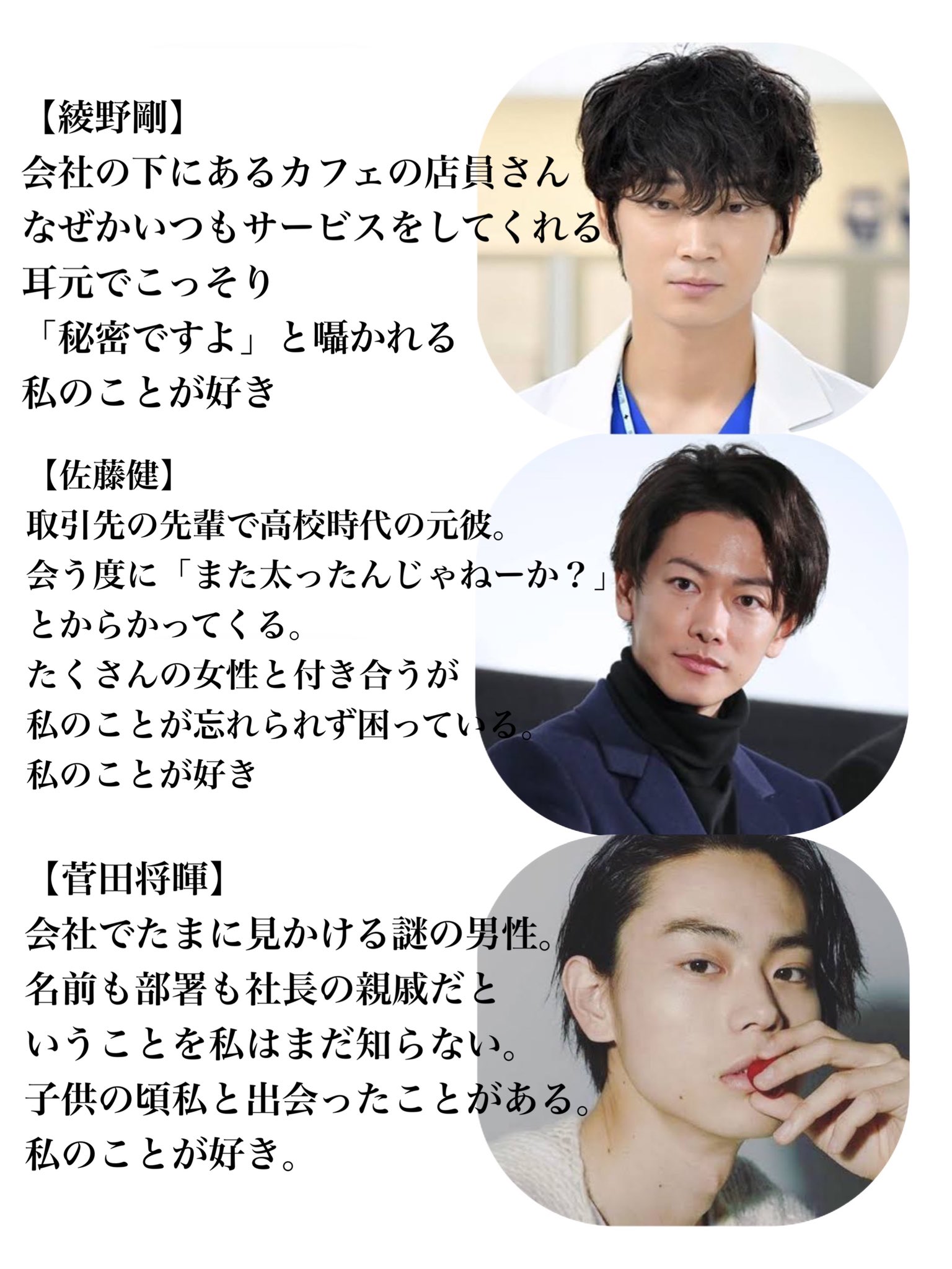 Rio 私の相関図流行ってるみたいなので そっと置いておきますね 私の相関図 T Co Enaedewqpe Twitter