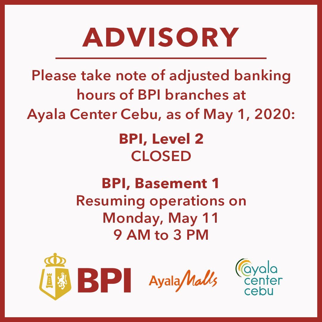 FYI for BPI bank transactions.