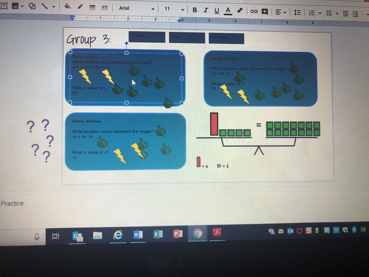 MrsCareyMathIC's tweet photo. I enjoyed learning with you and your math class the last two days, Mrs. Jacques! Thanks for the invitation in to try out your new interactive slides and breakout groups. @theresawills the students loved your MATHurday task we used from your class we took together😄@ArmstrongFcps https://t.co/KiSyT4dr4K