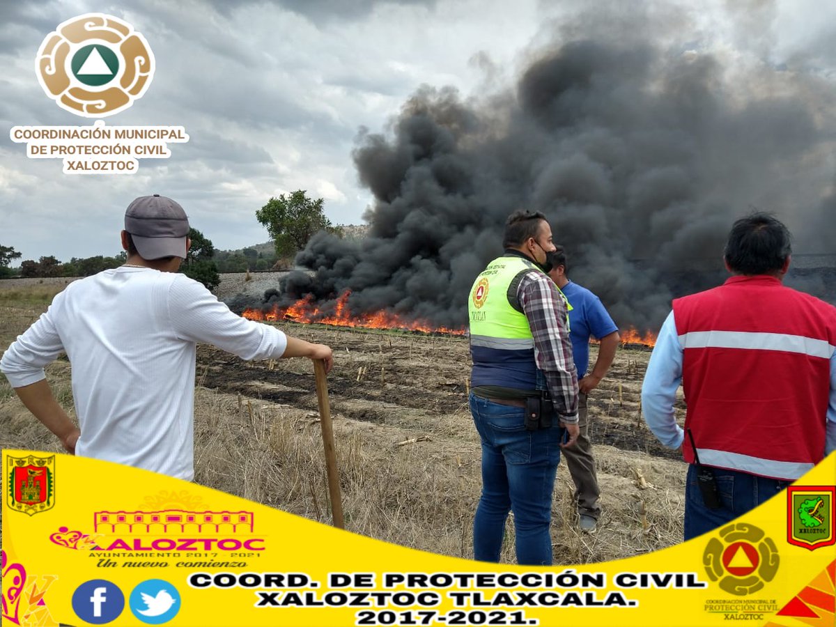 PcXaloztoc's tweet image. #ControlDeIncendio🔥 | El día de ayer, @PcXaloztoc, @JovConFuturo, Pc Tocatlán; @SpXaloztoc; Policía Municipal de Tocatlán, Terrenate; @SSC_TLX y @BomberosTlx. Acudieron al llamado debido a un incendio de llantas intencional en el predio denominado "Teometitla" en Xaloztoc.
