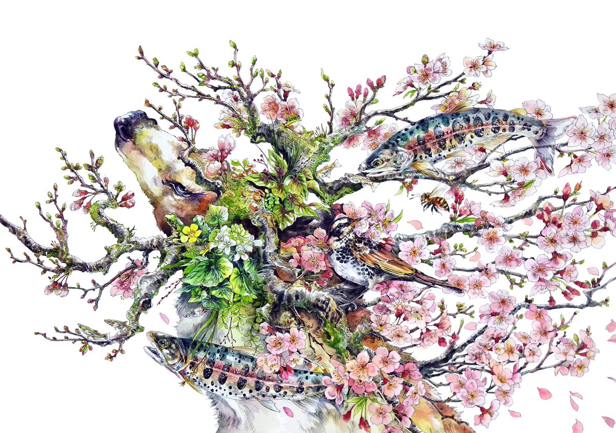 「忘れてた…
4月初めは専業作家になって一周年でした。
この事態ですっかりでしたが」|Keso Artのイラスト